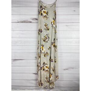 Final Touch Beautiful Printed Lightweight Long Dress Warm Florals and Texture S